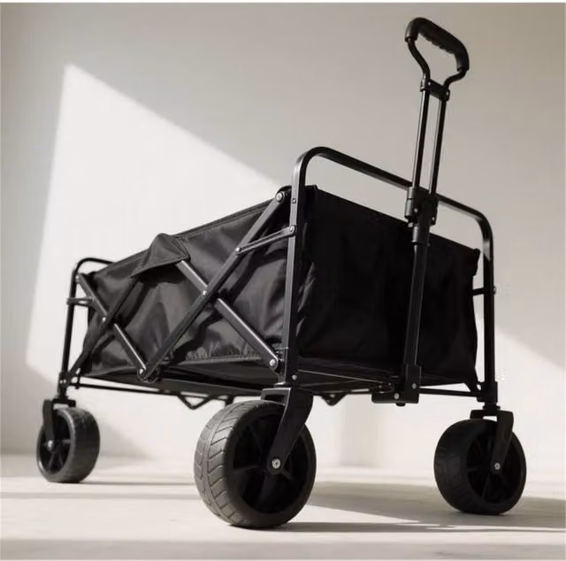 Nordara Folding Pull Along Festival Trolley Cart in Black – 1
