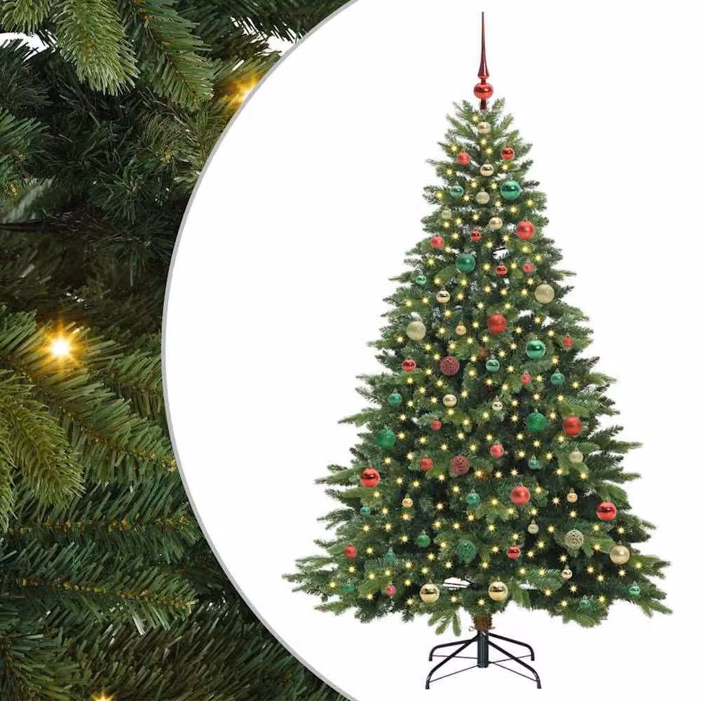 Berkfield Home Artificial Green Christmas Tree with 300 LEDs, Height: 180 cm – 2