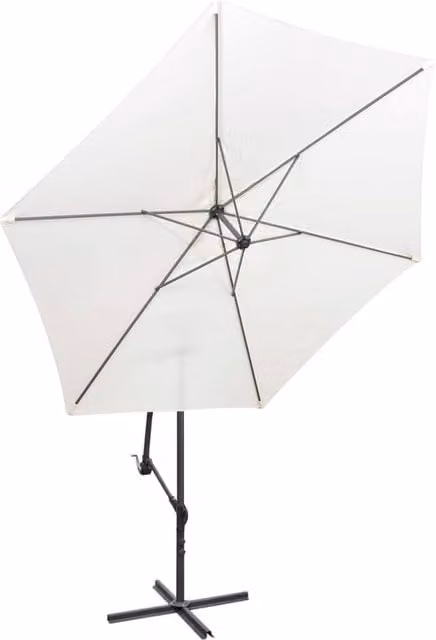 Berkfield Home Cantilever Garden Umbrella in Sand White, 3 m