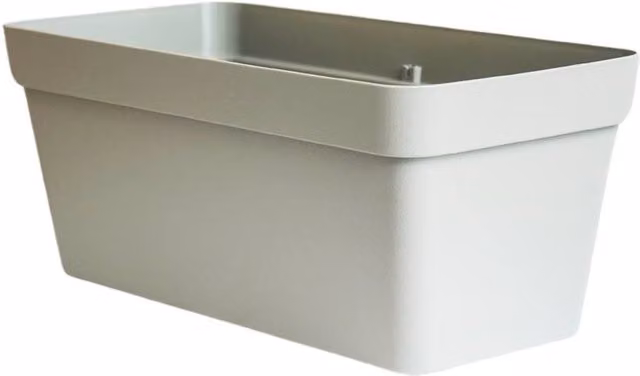 Ivyline Cleo Rectangle Flower Box Planter in Green with Wheels, Width: 80 cm