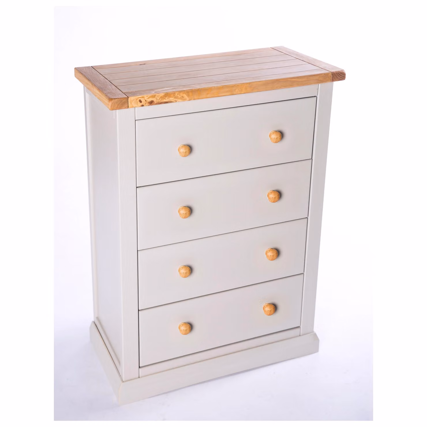 Cabinet Bits Loreo 4 Drawer Chest of Drawers in Grey with Wood Knobs – 2