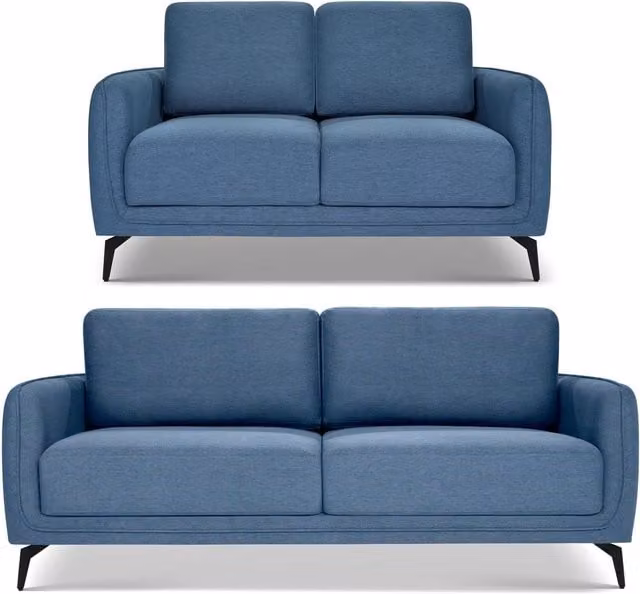 Bravich Brixton Scandinavian Blue Upholstered Fabric Sofa