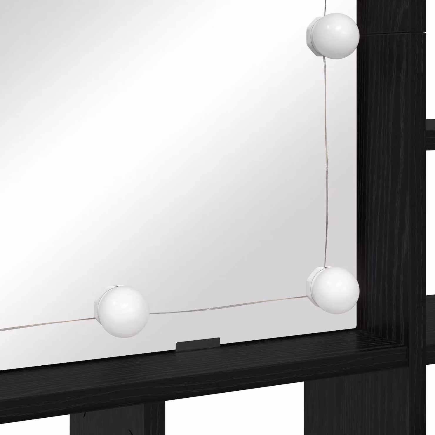 Berkfield Home Wall-mounted Mirror Cabinet with LED Lighting and Internal Shelves in Black Oak – 4