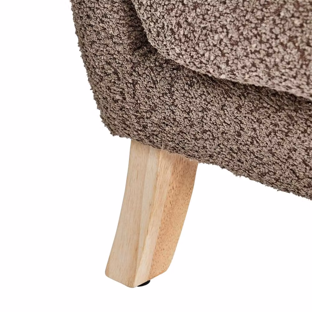 Wyld and Coco Brown Bouclé Kids Armchair with Armrests – 4