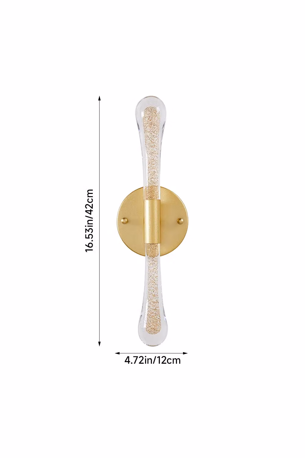 H&O Direct Modern LED Crystal Wall Sconce Light in Gold and Transparent – 2