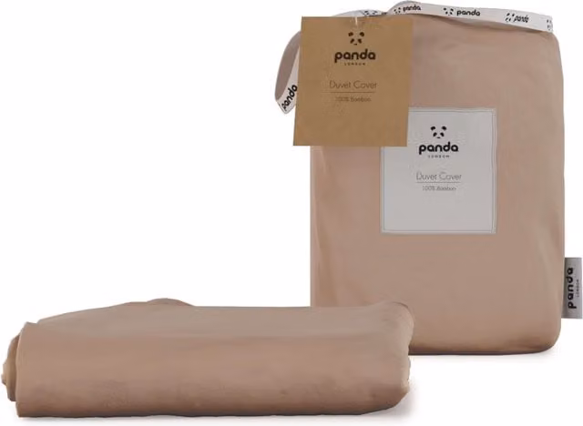 Panda London 100% Bamboo Junior Cot and Cotbed Duvet Cover in Pink