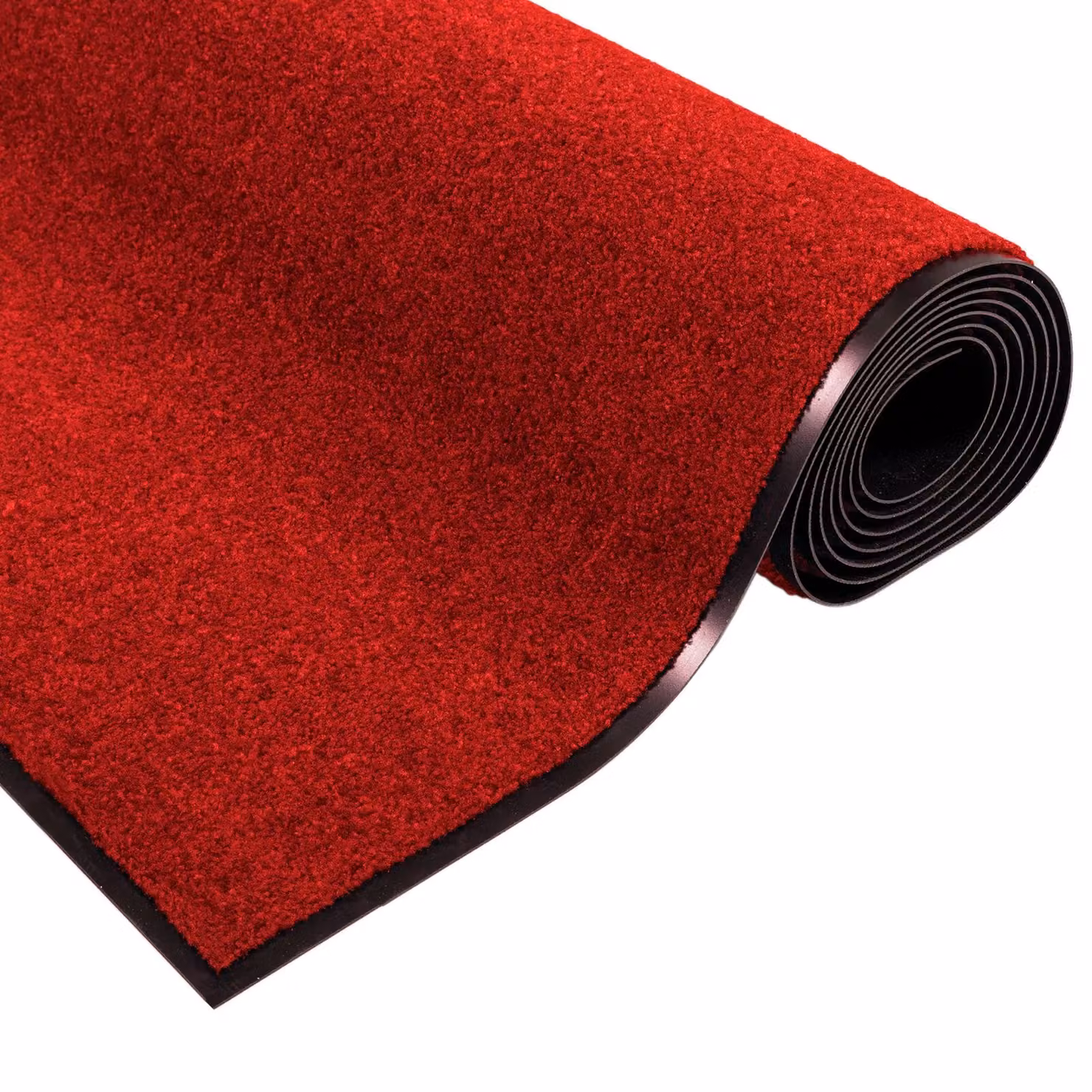 Berkfield Home Rectangular Red and Black Non-Slip Polypropylene Door Mat W: 90 cm, L: 150 cm – 4