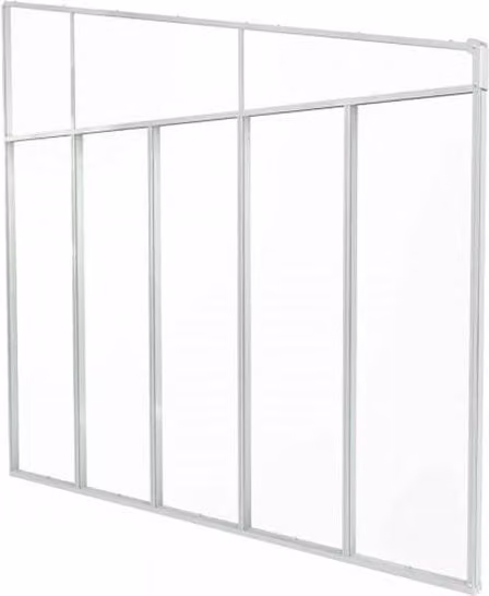Palram 4 Series Sidewall for Patio Cover in White Acrylic, W: 6.7 m, H: 305 cm, L: 319 cm – 1