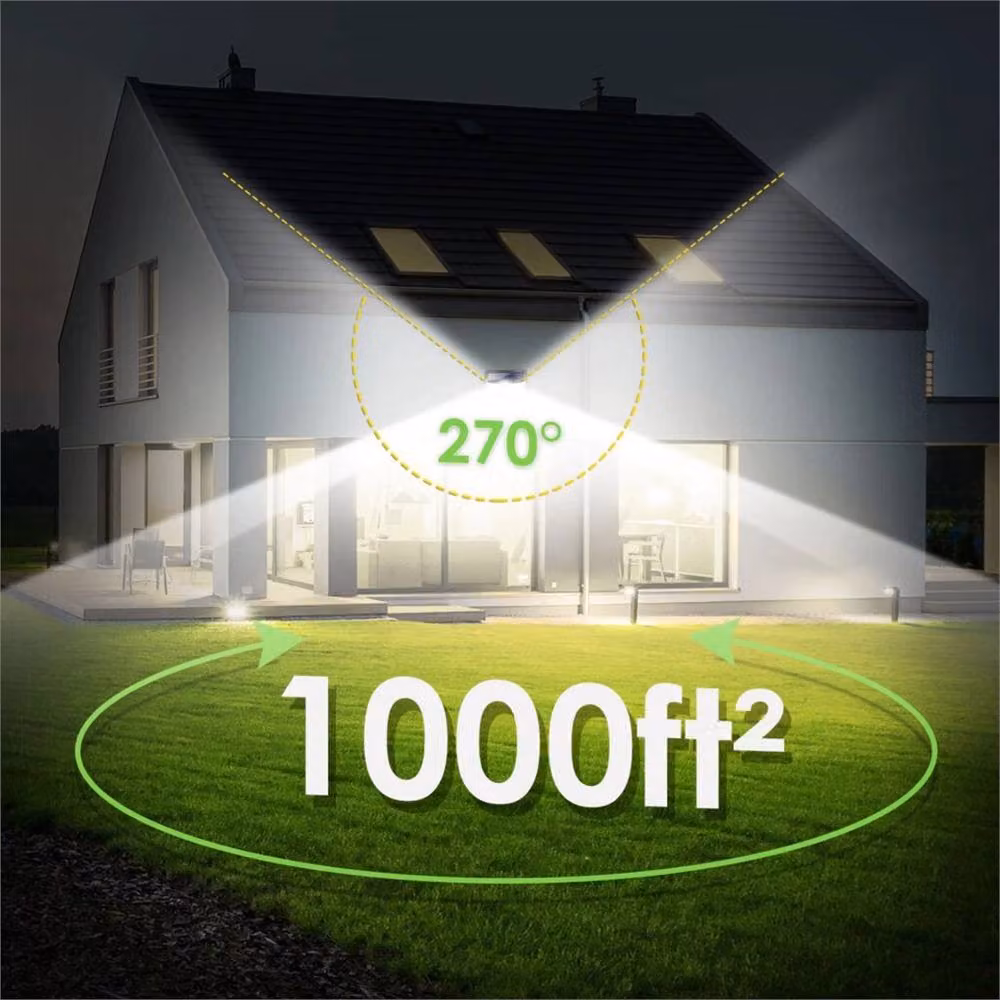 Kelvenix Super Bright Solar Wall Light with 310 LED, Motion Sensor and Dusk Sensor, Black – 4