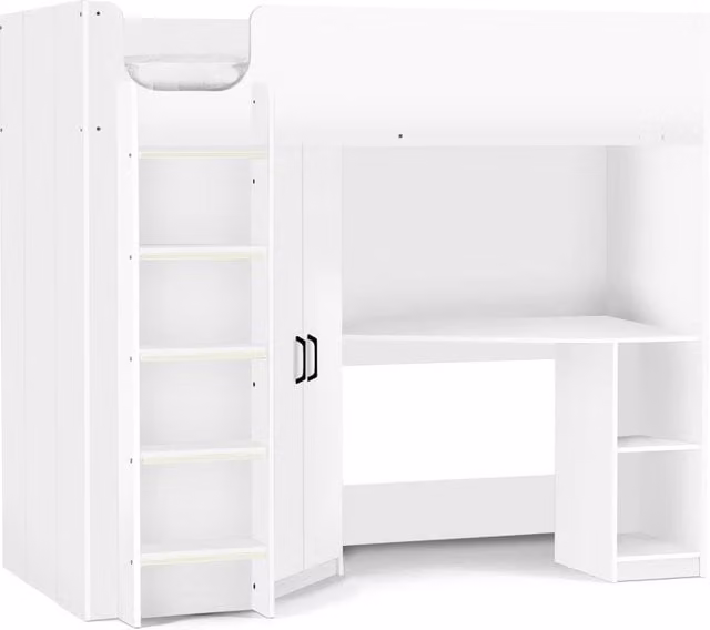 Cheshire Ridge Single High Sleeper Bed in White, W/D/H: 90 x 200 cm – 1