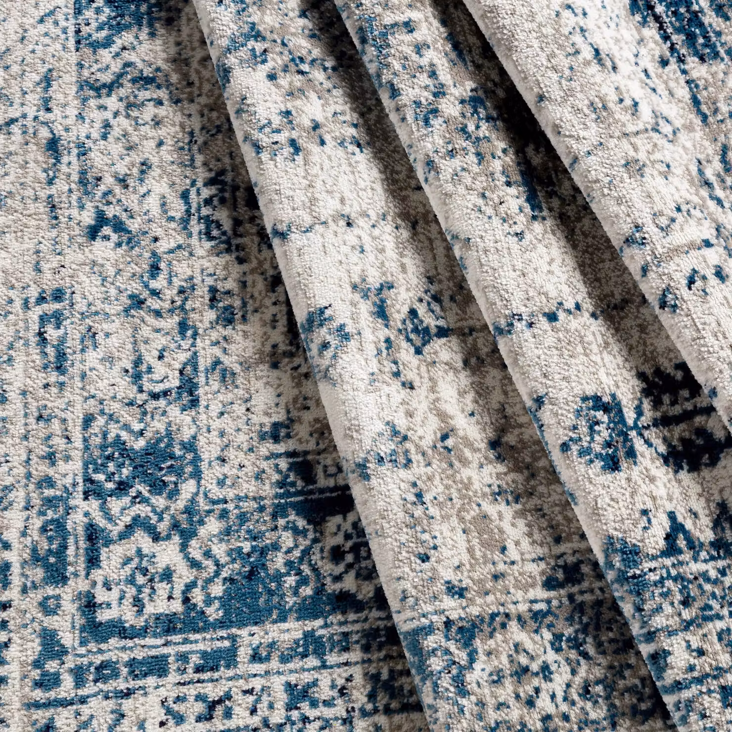 Livabliss Monte Carlo Traditional Boho Living Room Rug in Blue, Grey and White, W: 120 cm, L: 170 cm – 4
