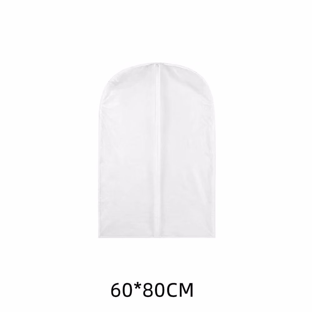 Nordara Hanging Suit Bag Dust Protector with Zip, White, W: 60 cm, H: 80 cm – 2