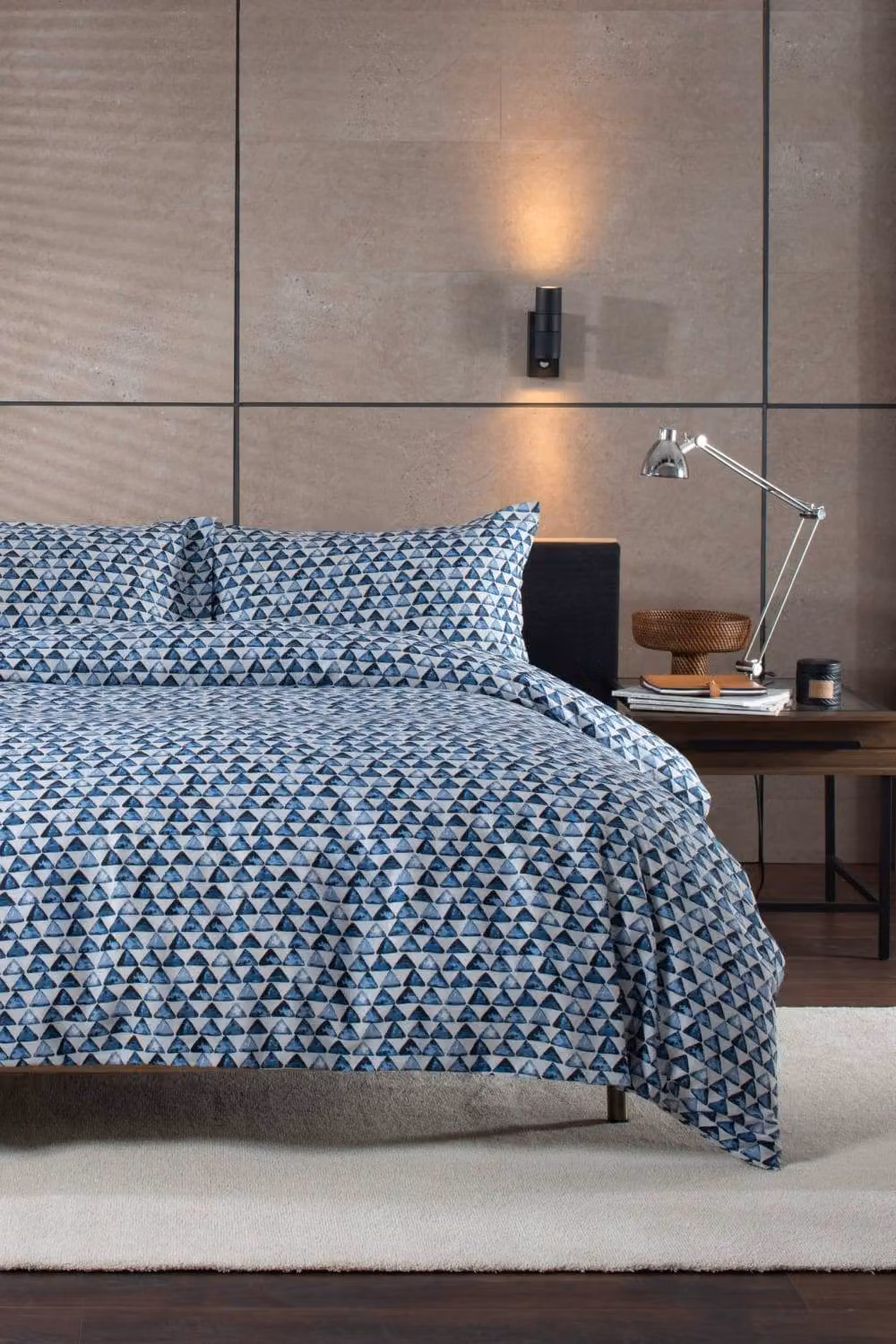 Deyongs Studio Blue Graphic Cotton Printed Duvet Cover Set, W: 140 cm x L: 200 cm – 2