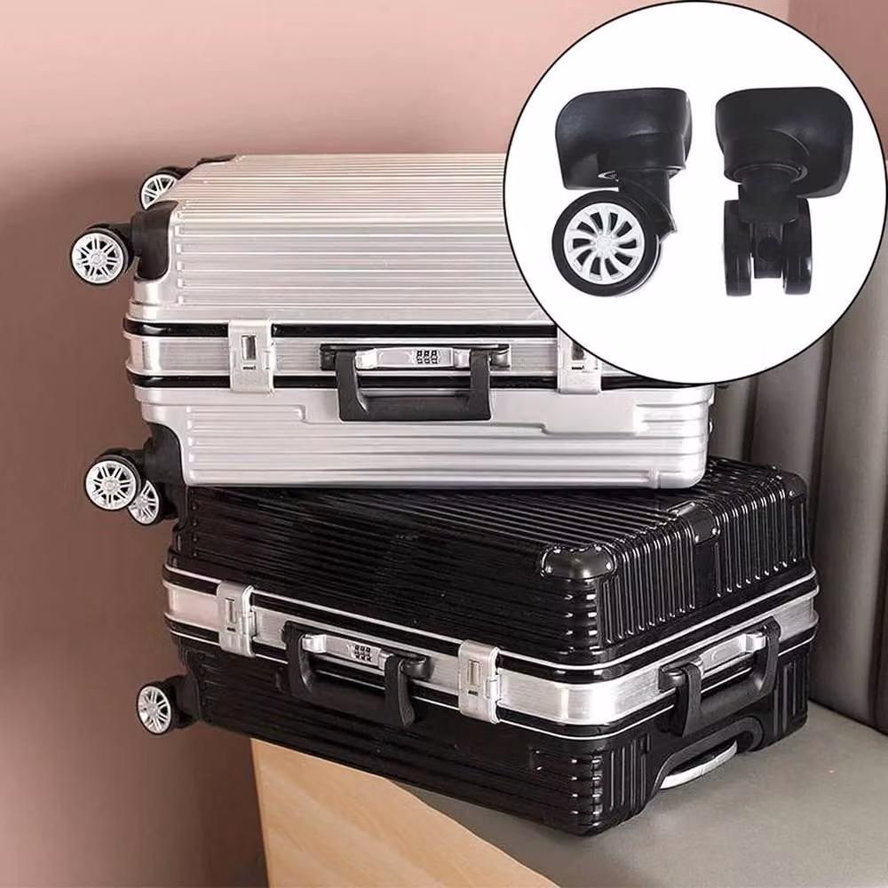 FLAVORA 8-Piece Set of Black Swivel Suitcase Luggage Casters – 5