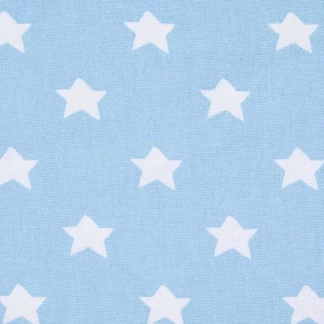 Homescapes Blue Stars Pure Cotton Fabric, Width: 150 cm