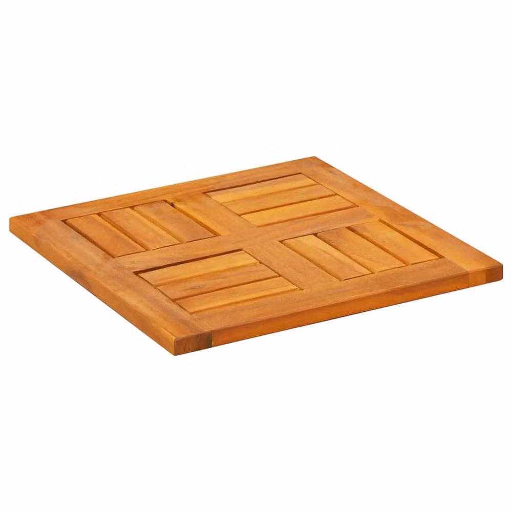 Berkfield Home Square Solid Wood Acacia Table Top, Brown, W: 40 cm, D: 40 cm, H: 2 cm – 3