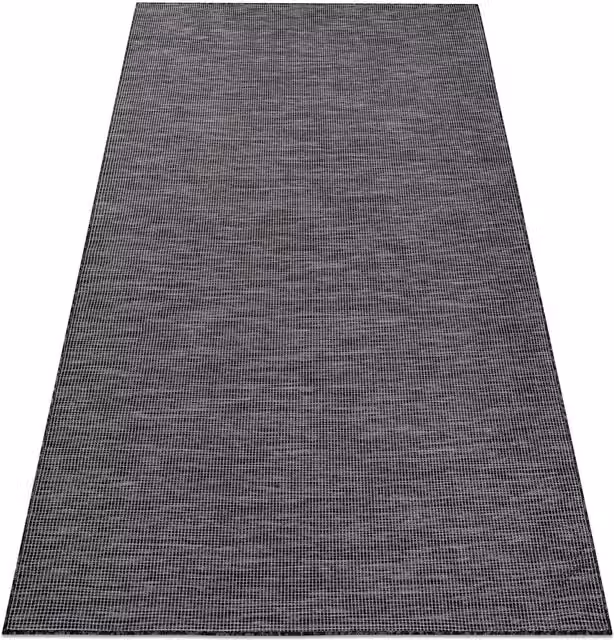 RugsX Black Plain Rectangular Patio Rug, W/D/H: 117 x 170 cm – 1
