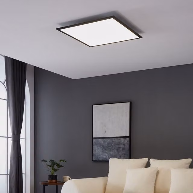 Eglo Salobrena 1 Black Metal LED Ceiling Light in White