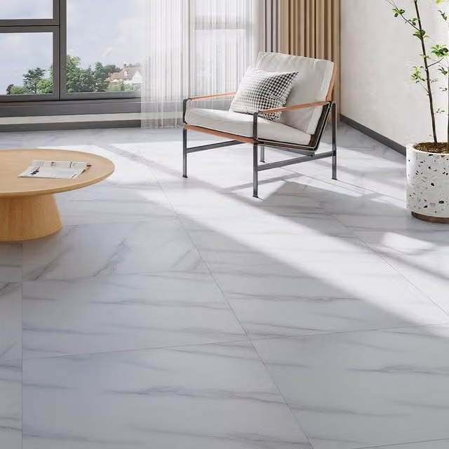 Lifeideas Set of 8 Self Adhesive Stone Effect PVC Flooring in Misty Grey