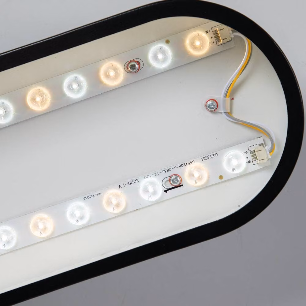 NIVOR 42W Dimmable Acrylic and Metal Linear LED Ceiling Light with Remote Control in Black – 7