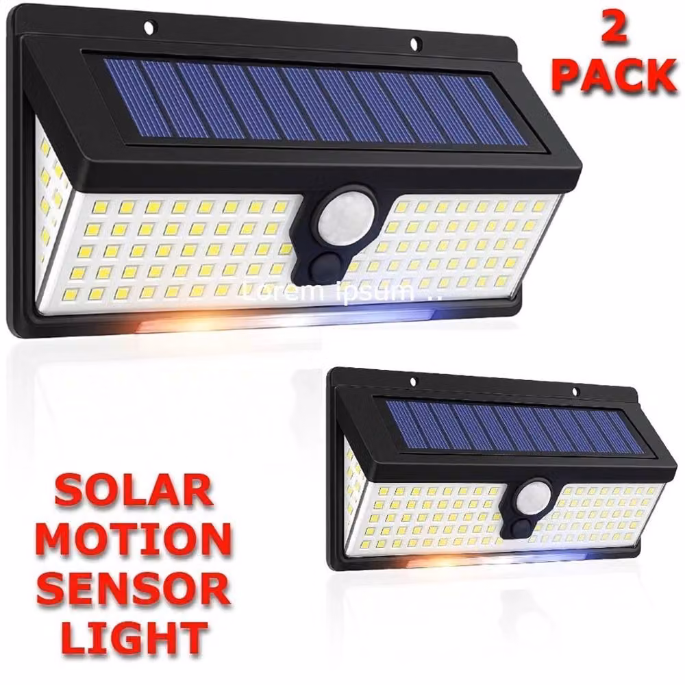 Kelvenix 2-Pack Outdoor Solar LED Motion Sensor Wall Lamps in Black – 6
