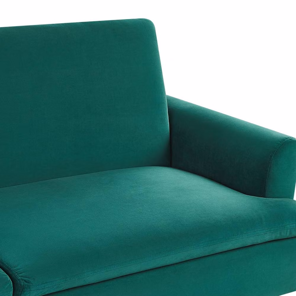 Wyld and Coco 3 Seater Velvet Sofa Bed in Dark Green with Click Clack Mechanism – 5