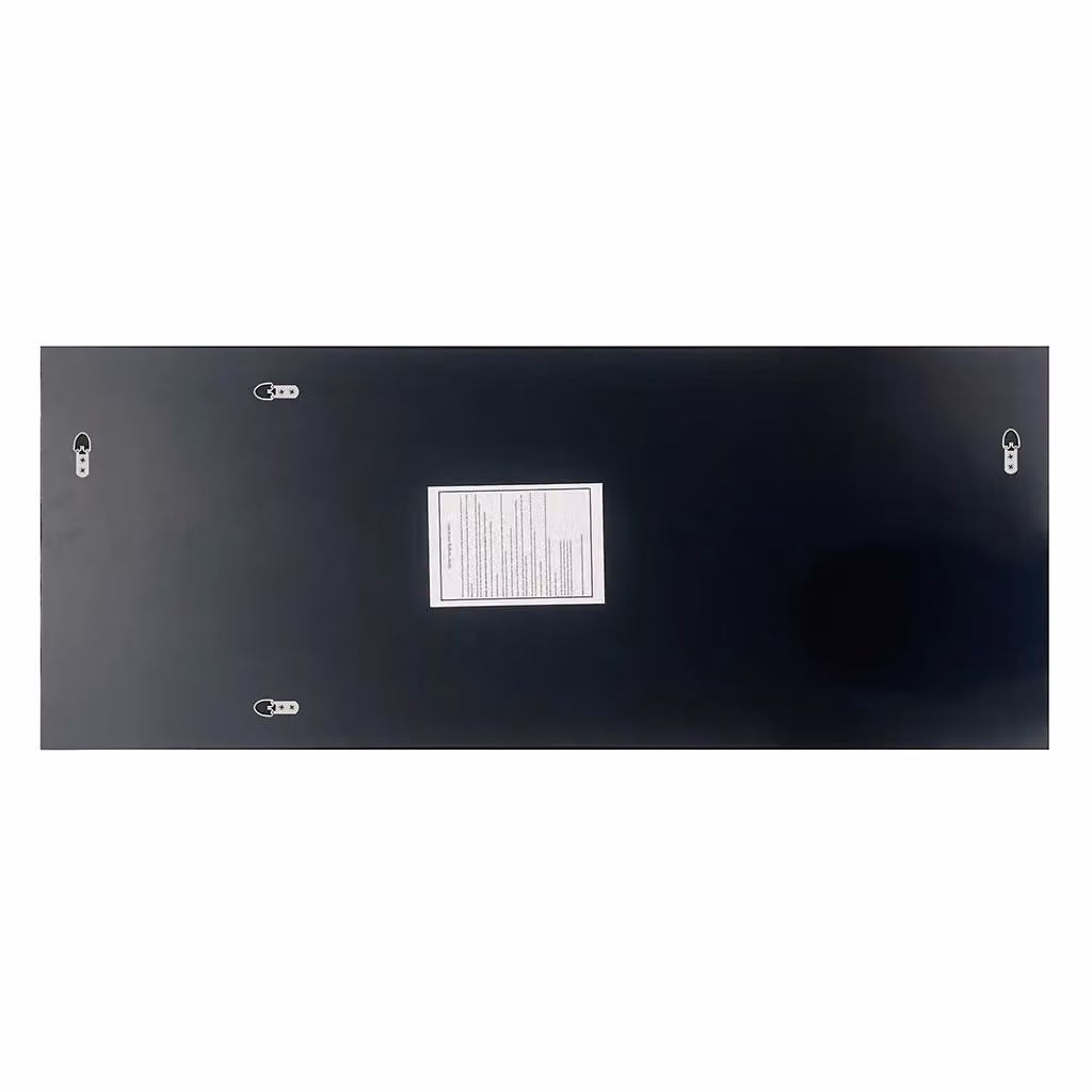 Agenzia 14 Art Deco Bevelled Frameless Rectangular Wall Mirror in Silver, W/H: 120 x 48 cm – 3