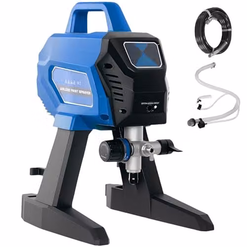 HOMCOM Airless Paint Sprayer with 200 Bar High Pressure and Adjustable Spray Pattern in Dark Blue – 1