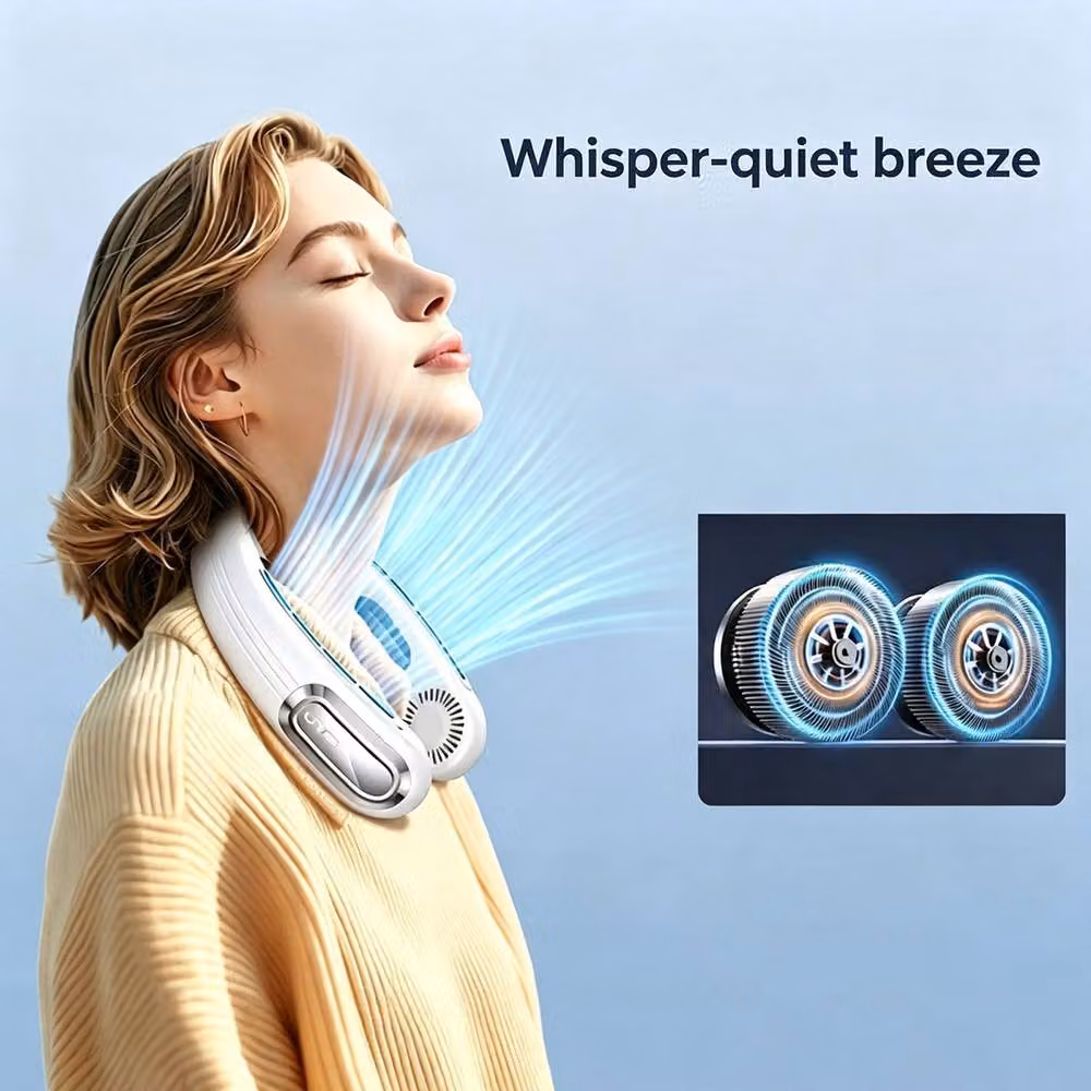 Quipulse Silent Neck-worn Turbo Fan in Blue – 3