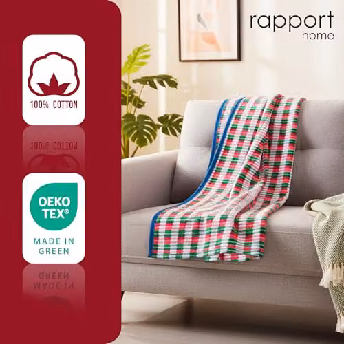 Rapport Home Santa Cruz Striped Cotton Bath Towels, 2 Pack, Multicolour, W: 70 cm, L: 120 cm – 3