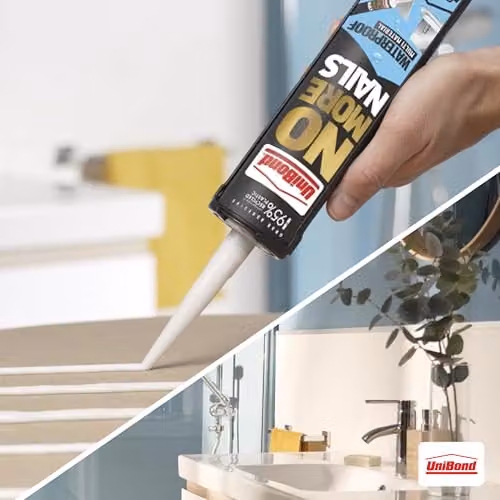 Unibond No More Nails Waterproof Instant Grab Mounting Adhesive Glue, 280ml White Cartridge – 4