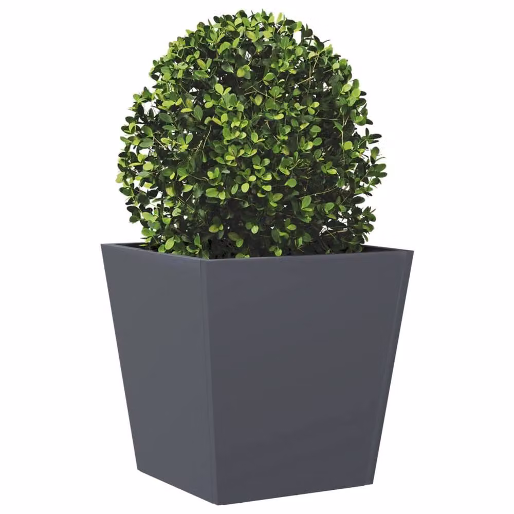 Berkfield Home Garden Steel Planter Tubs, Anthracite, 2 Pack, W/D/H: 40 x 40 x 40 cm – 3