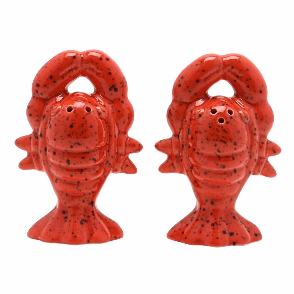 Hestia Lobster Salt and Pepper Set in Red Ceramic – 2