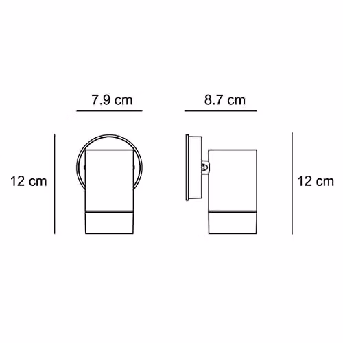 CGC Lighting Valentine Black Outdoor Single Spot GU10 Up and Down Wall Light – 4