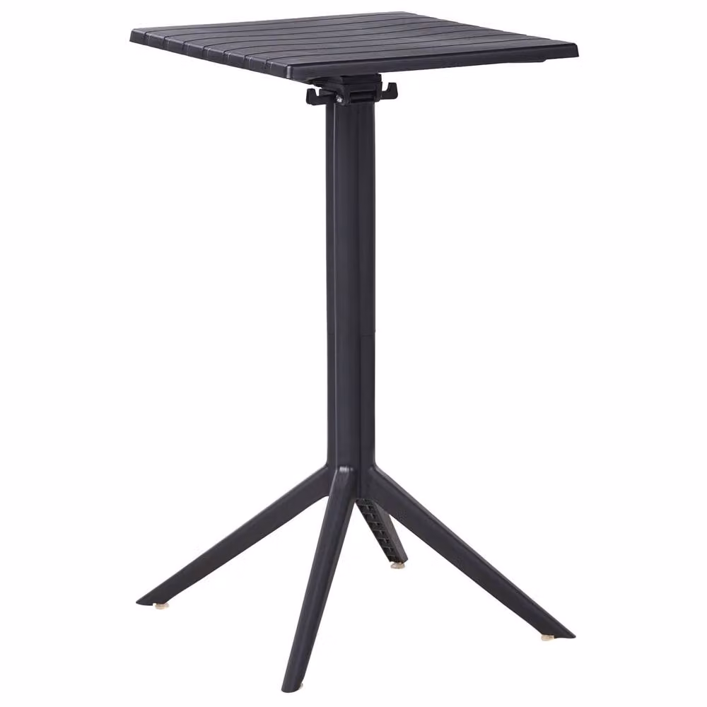 Wyld and Coco Black Matt Metal Bistro Table with Flip-Top, W/D/H: 60 x 60 x 111 cm – 2