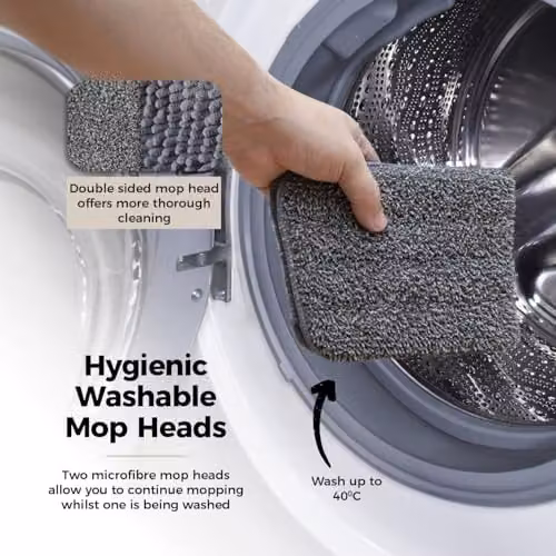 Tower T869008MSH Flexi Spray Mop with Double-sided Microfibre Head in Grey – 4