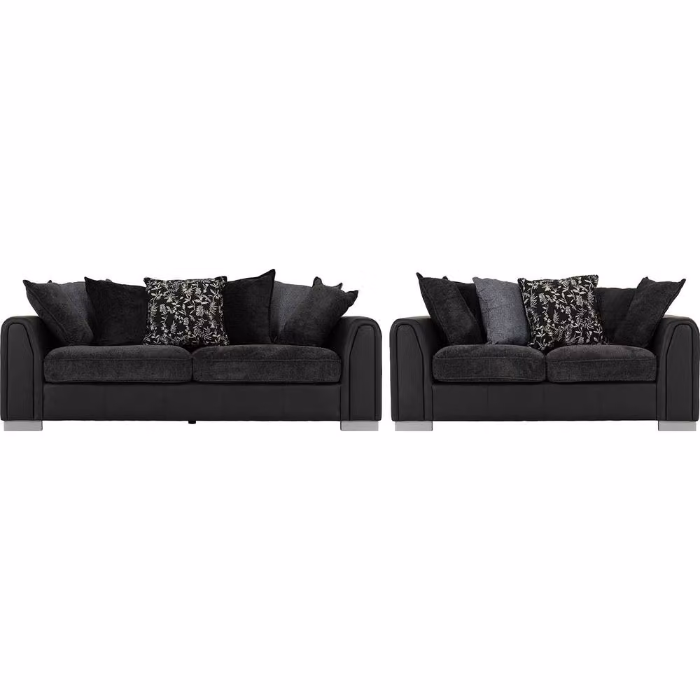 Seconique Millie 3+2 Seater Fabric Sofa Suite in Dark Grey – 2