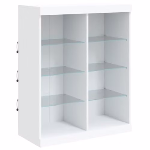 vidaXL Modern White Sideboard with Integrated LED Lights, W/D/H: 81 x 37 x 100 cm – 1