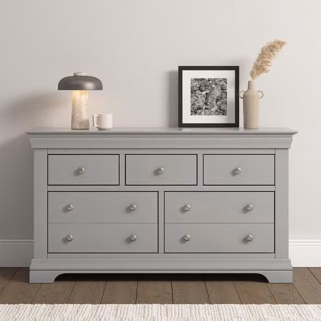 Seconique Classic 3 Plus 2 Drawer Chest in Grey