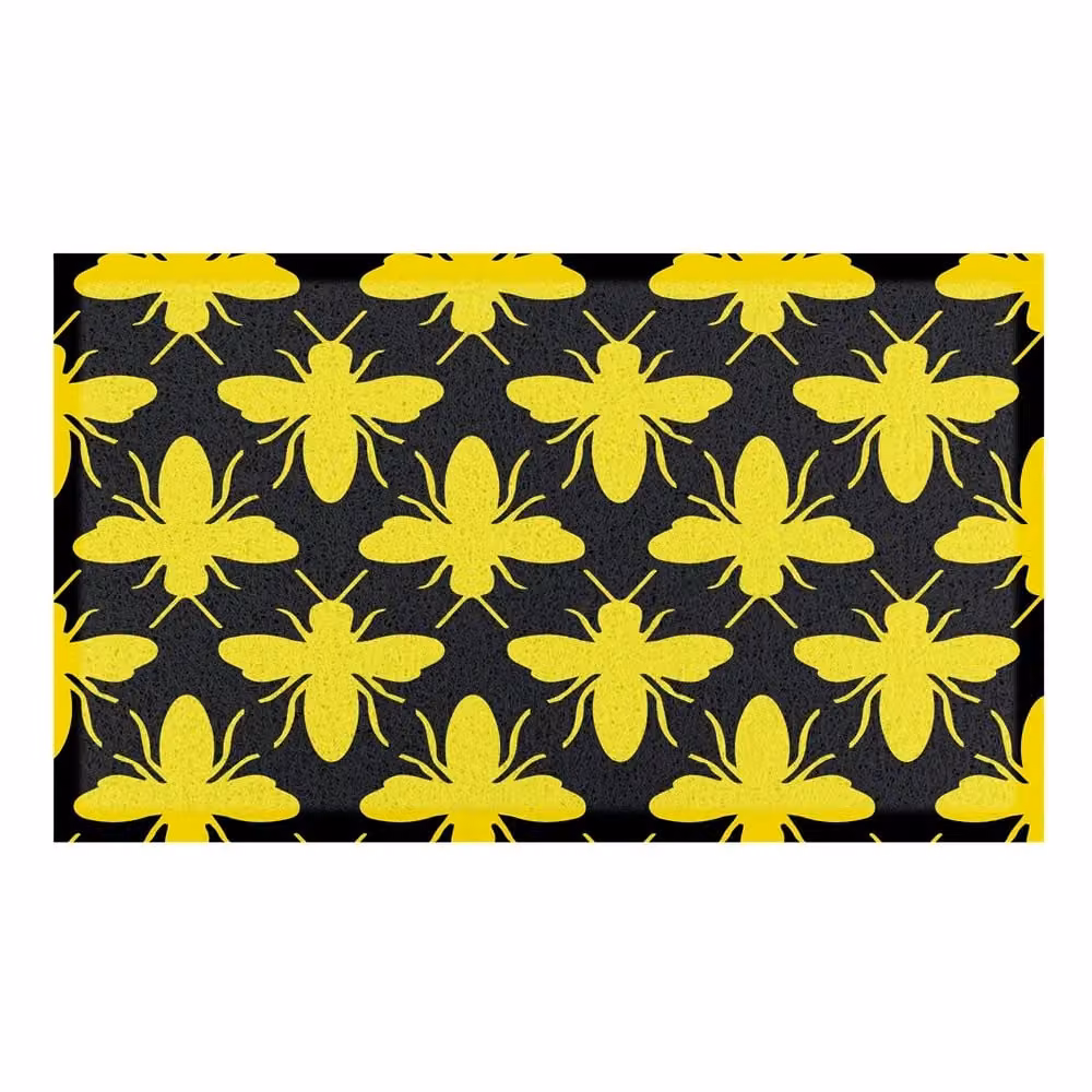 Artsy Mats Yellow Bee Pattern Indoor and Outdoor Doormat, W/D: 70 x 40 cm – 2