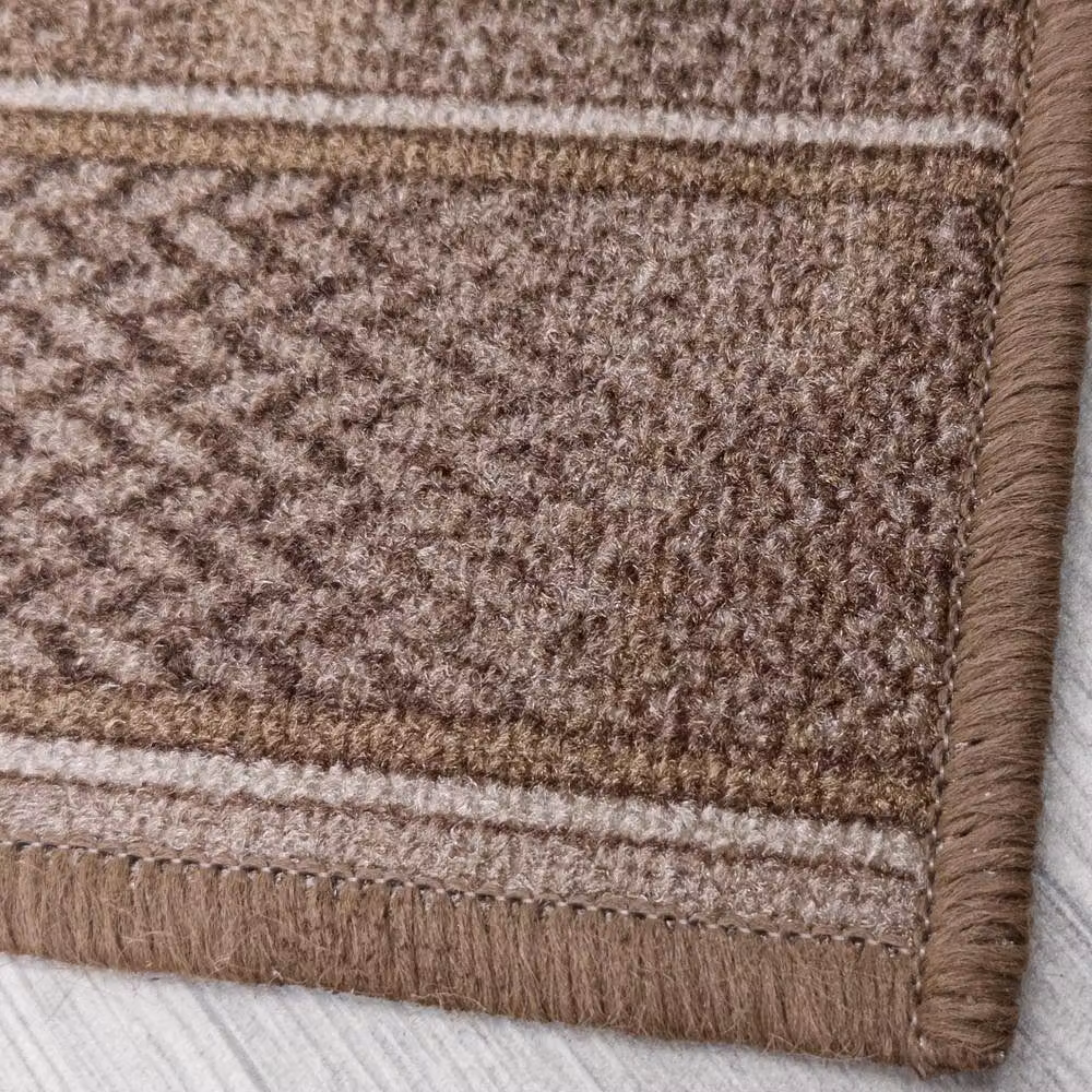 runrug Loop Pile Hallway Runner Rug in Brown, W/D/H: 80 x 210 x 0.54 cm – 4