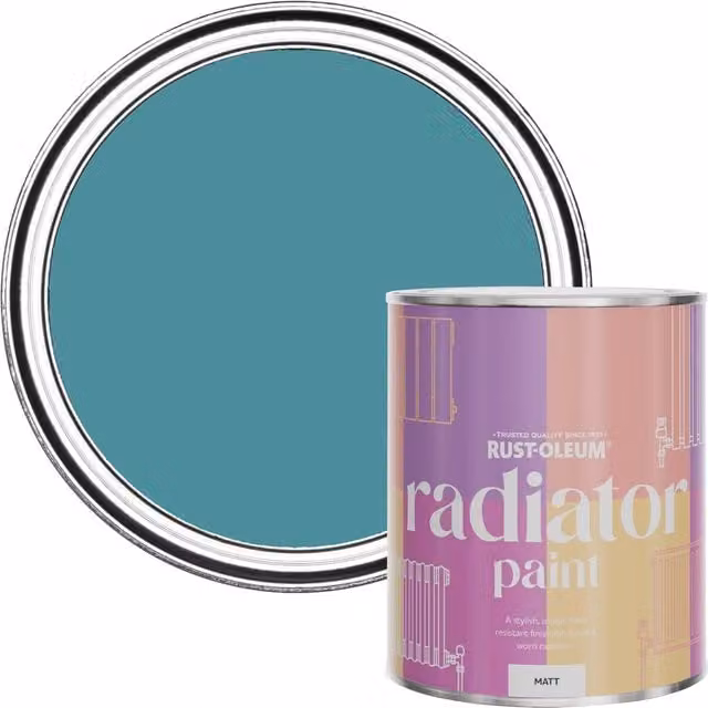 Rust-Oleum Belgrave Matt Radiator Paint, Blue and Green, 750ml – 1