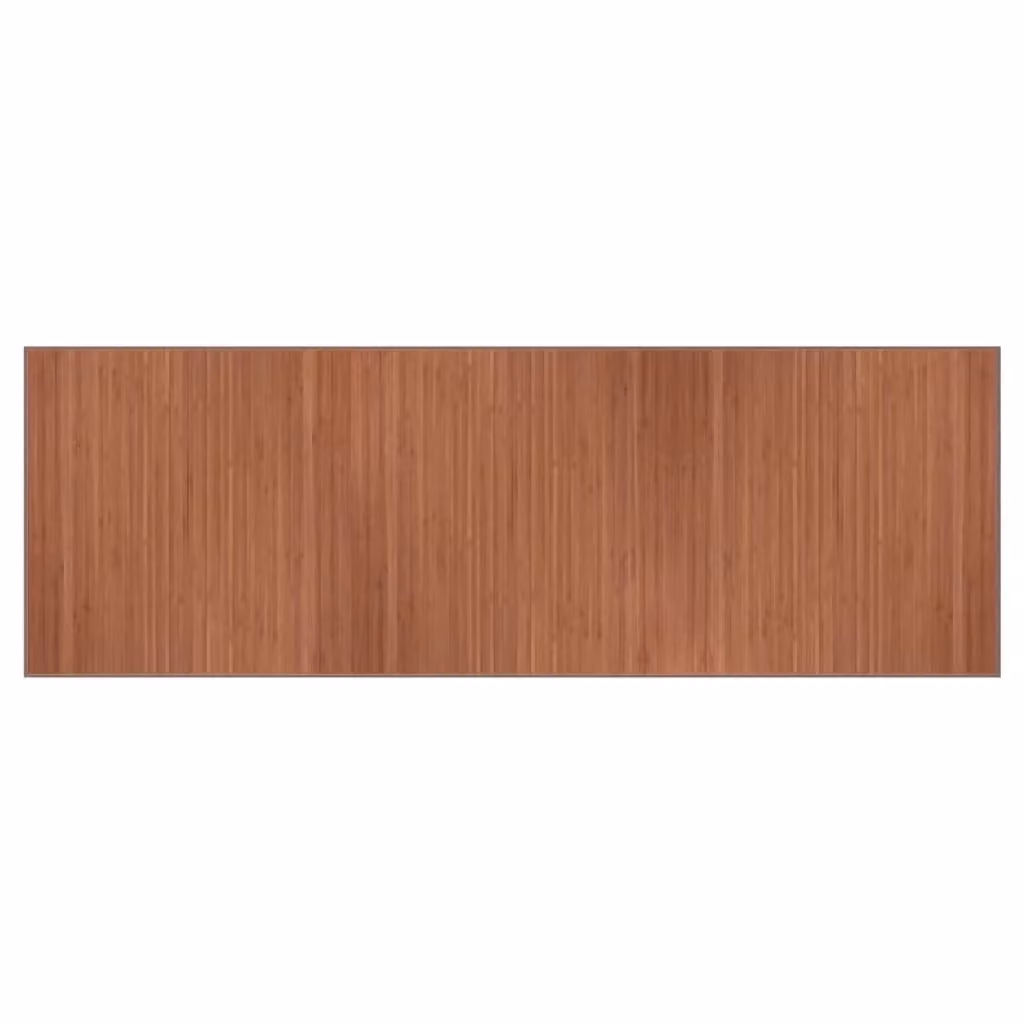 Berkfield Home Rectangular Bamboo Rug in Brown, W: 100 cm, L: 300 cm – 1