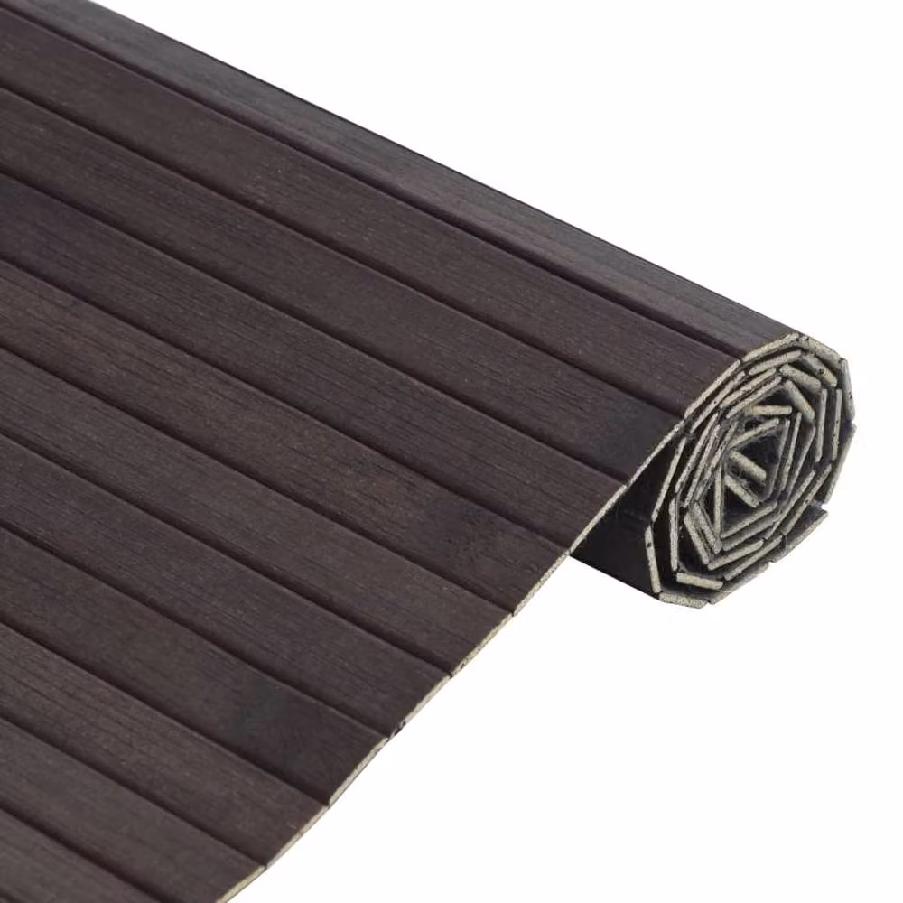 Berkfield Home Rectangular Bamboo Rug in Dark Brown, W: 60 cm, L: 500 cm – 3