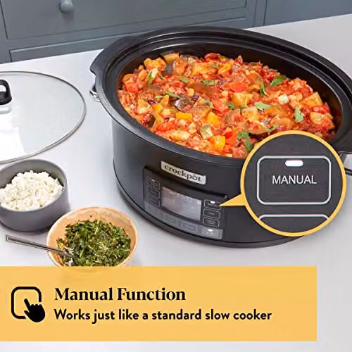 Crockpot TimeSelect Digital Slow Cooker with Timer, 5.6 l, Black – 5