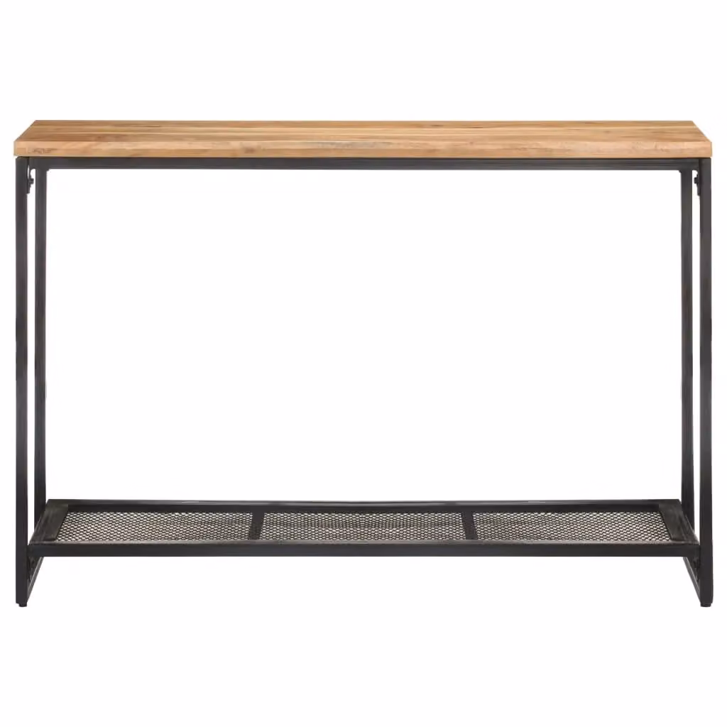 Berkfield Home Rustic Solid Acacia Wood Console Table in Brown, W/D/H: 110 x 35 x 75 cm – 2
