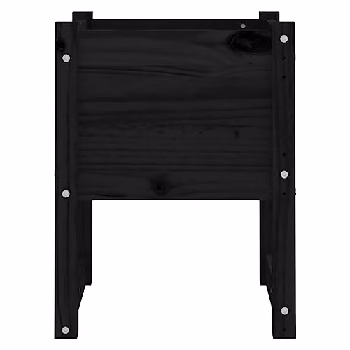 vidaXL Set of 2 Modern Square Wood Planters in Black, W/D/H: 40 x 40 x 52.5 cm – 4