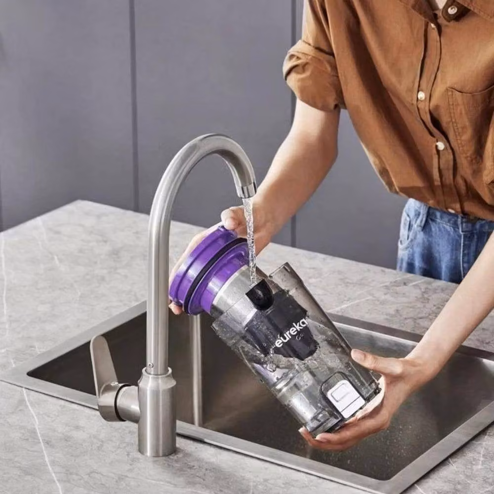 Eureka NEC490SE Cordless Bagged Vacuum Cleaner, 350W, 0.6L, Black and Purple – 2