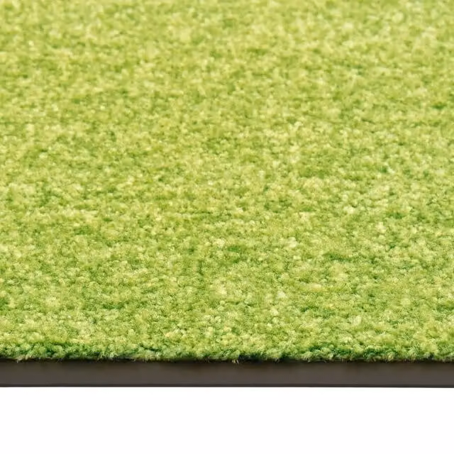 Berkfield Home Washable Non-Slip Green and Black Pliable Doormat W/D: 120 x 90 cm