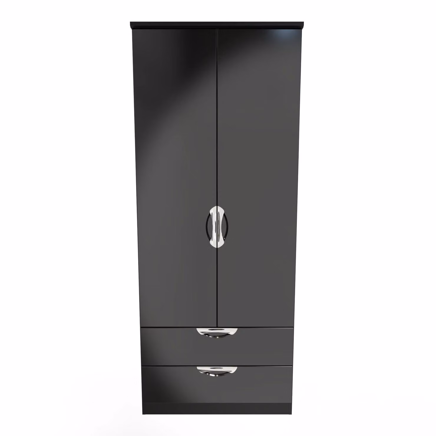 2 U Holborn Ready Assembled 2 Door 2 Drawer Wardrobe in Black – 2